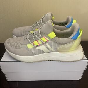 Keds Tiasa Womens Grey Neon Mesh Suede Trail Running Sneakers